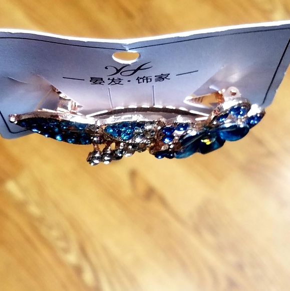 NWT Teal/Multi-Colored Rhinestones FLOWER Hair Barrette! - Picture 14 of 14